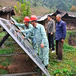偏远山区安装太阳能系统